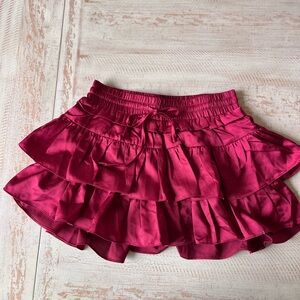 Silky Red/Burgundy Skort